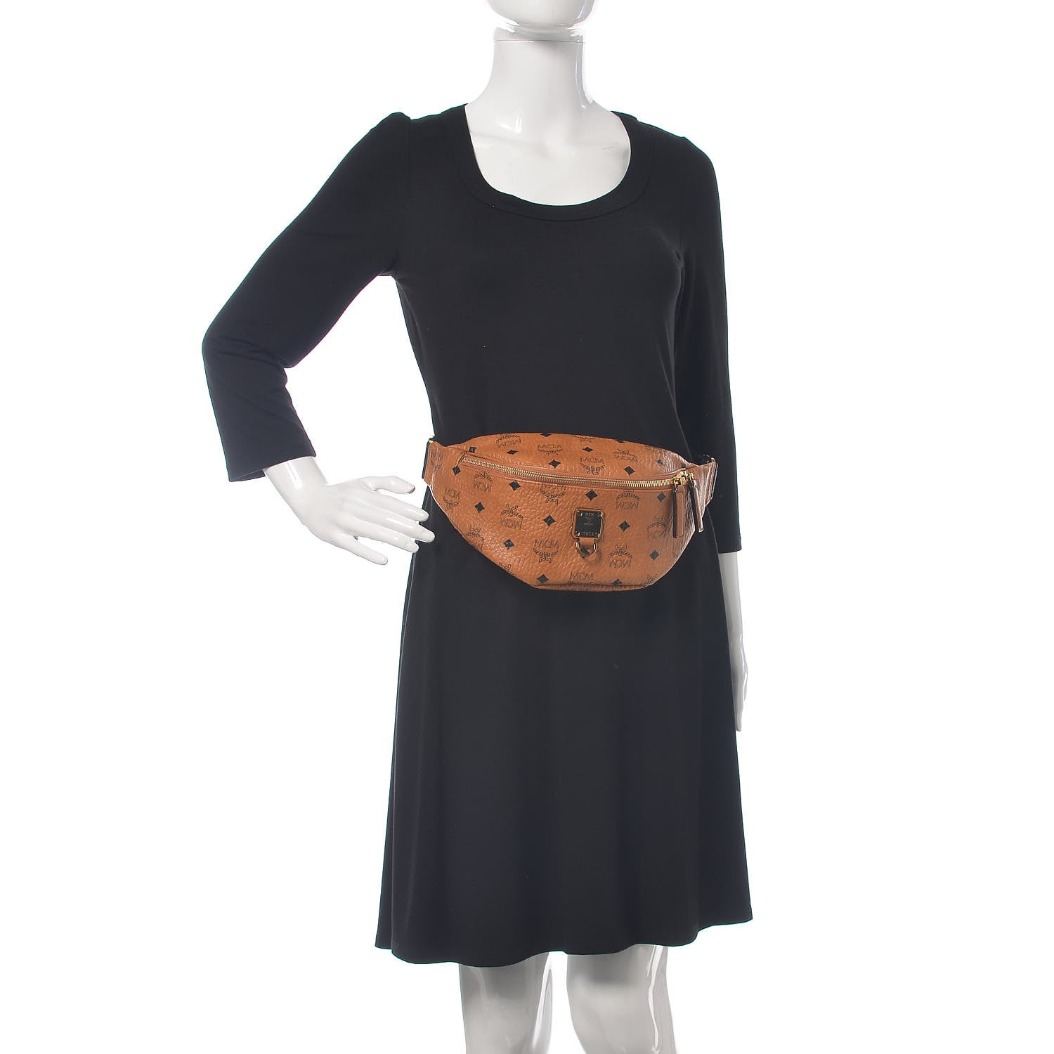 MCM Visetos Small Fusten Belt Bag Cognac 2 of 10