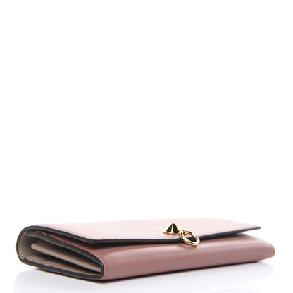 Fendi Vitello Liberty Vitello Century Bi-Color By The Way Continental Wallet English Rose Tortora 4 of 8