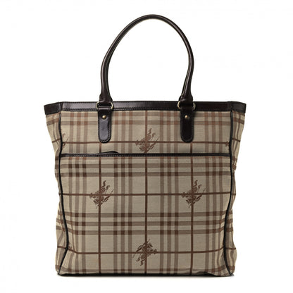 Burberry Haymarket Check Tote Brown 1 of 4