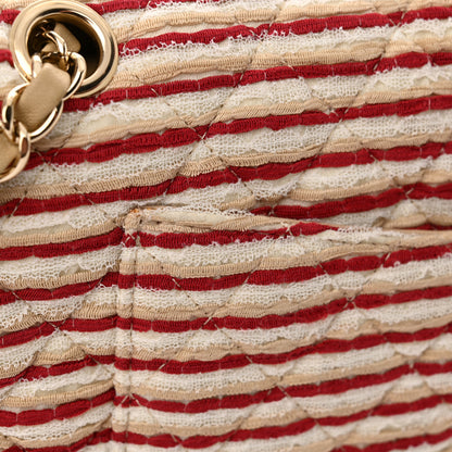 Chanel Jersey Quilted Medium Coco Sailor Flap Red White 14 of 14