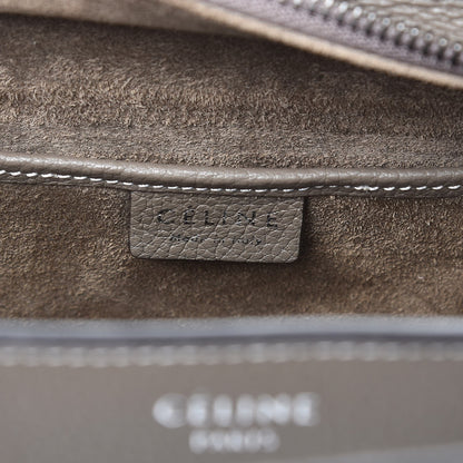 Celine Drummed Calfskin Nano Luggage Souris 6 of 9