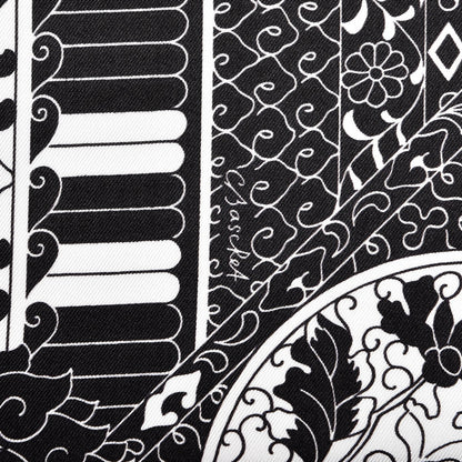 Hermes Silk Collections Imperiales Scarf 90 White Black 5 of 7