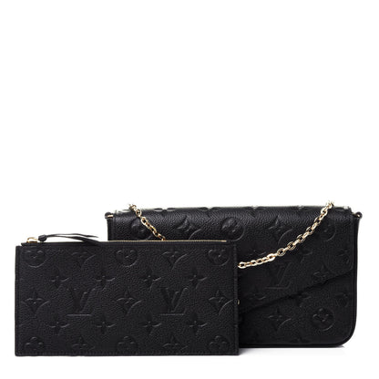 Louis Vuitton Empreinte Pochette Felicie Chain Wallet Black 2 of 5