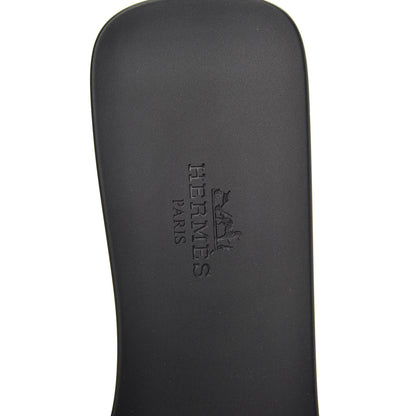 Hermes Rubber Aloha Sandals 38 Black 6 of 8