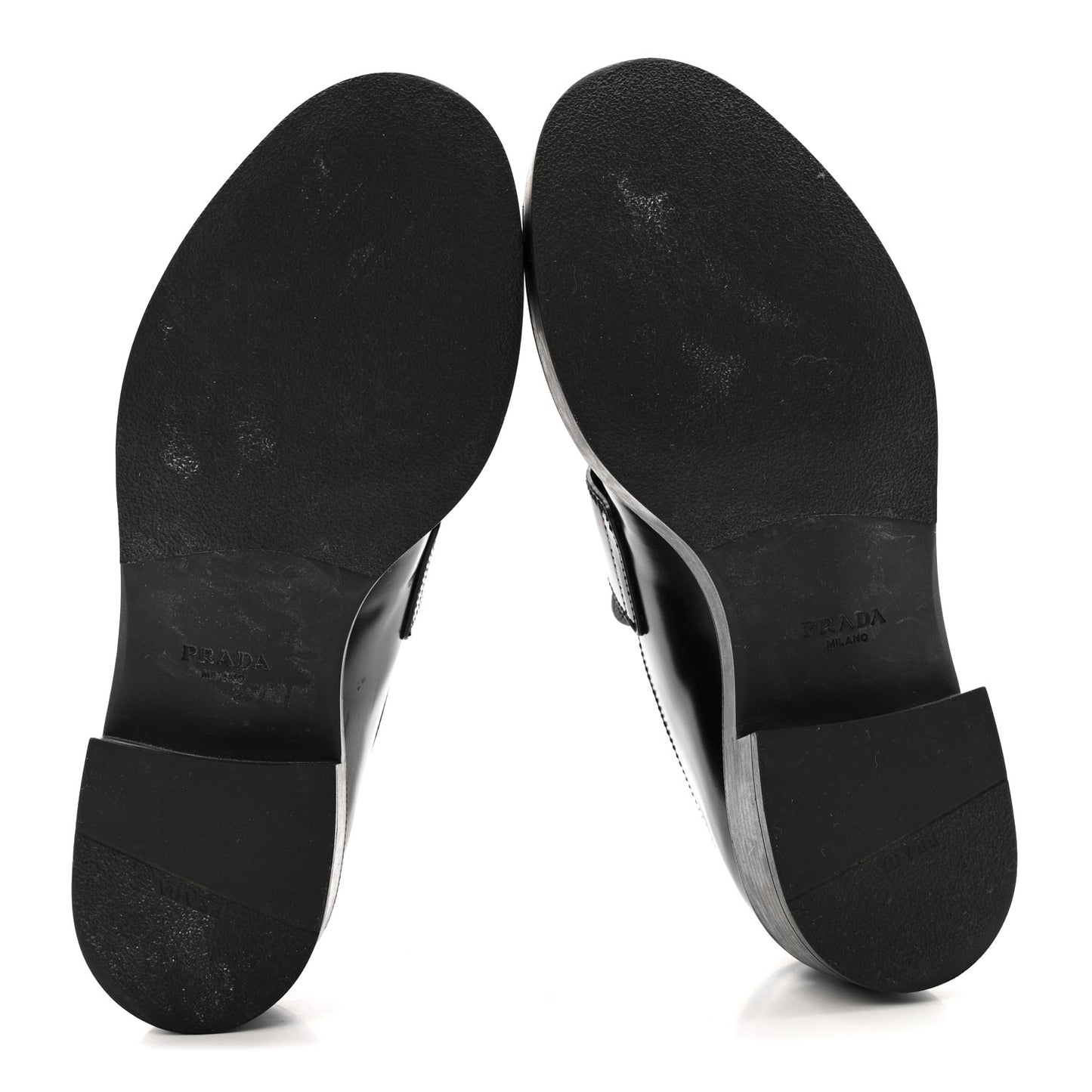 Spazzolato Metal Triangle Logo 50mm Loafers 37.5 Black