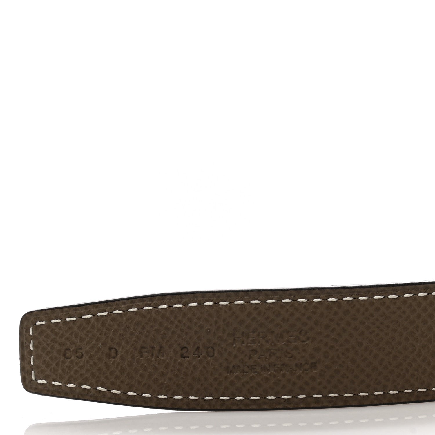Hermes Swift Epsom 32mm Martelee Constance H Belt 85 Black Etoupe 5 of 8
