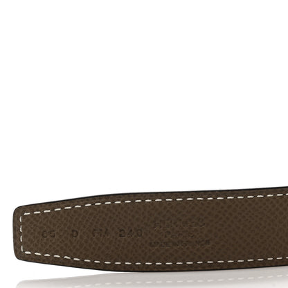 Hermes Swift Epsom 32mm Martelee Constance H Belt 85 Black Etoupe 5 of 8