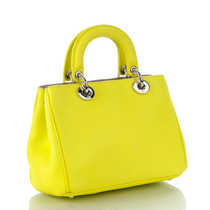 Christian Dior Bullcalf Small Diorissimo Tote Jaune Fluo 3 of 8