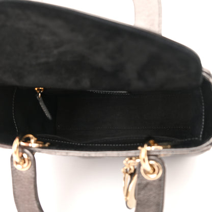 Christian Dior Lambskin Cannage Small My ABCDior Lady Dior Metallic Grey 5 of 20