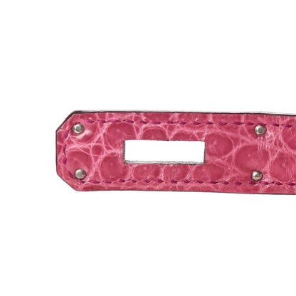 Hermes Shiny Porosus Crocodile Birkin 30 Rose Tyrien 20 of 36