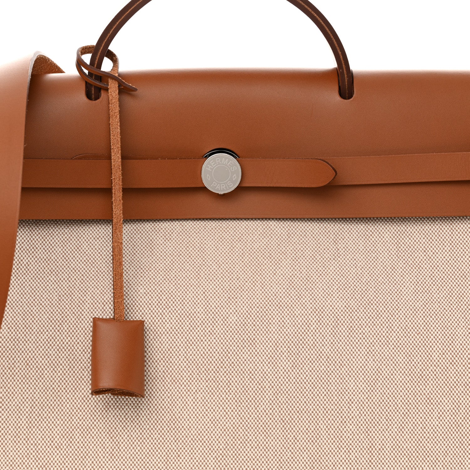 Hermes Vache Hunter Criss Viking Herbag Messenger 39 Ecru Beige Fauve 8 of 13