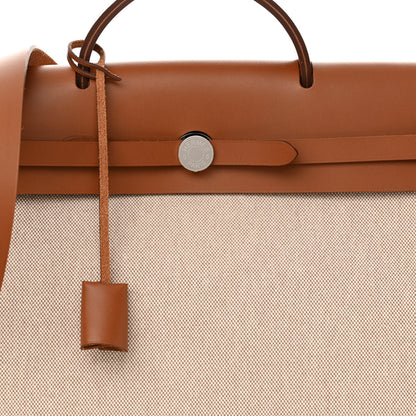 Hermes Vache Hunter Criss Viking Herbag Messenger 39 Ecru Beige Fauve 8 of 13