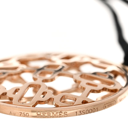 Hermes 18K Rose Gold Chaine d'Ancre Passerelle Cord Bracelet 3 of 3