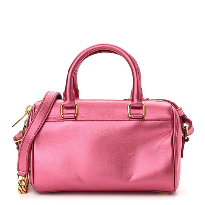 Saint Laurent Metallic Lambskin Classic Duffle Toy Pink 1 of 11