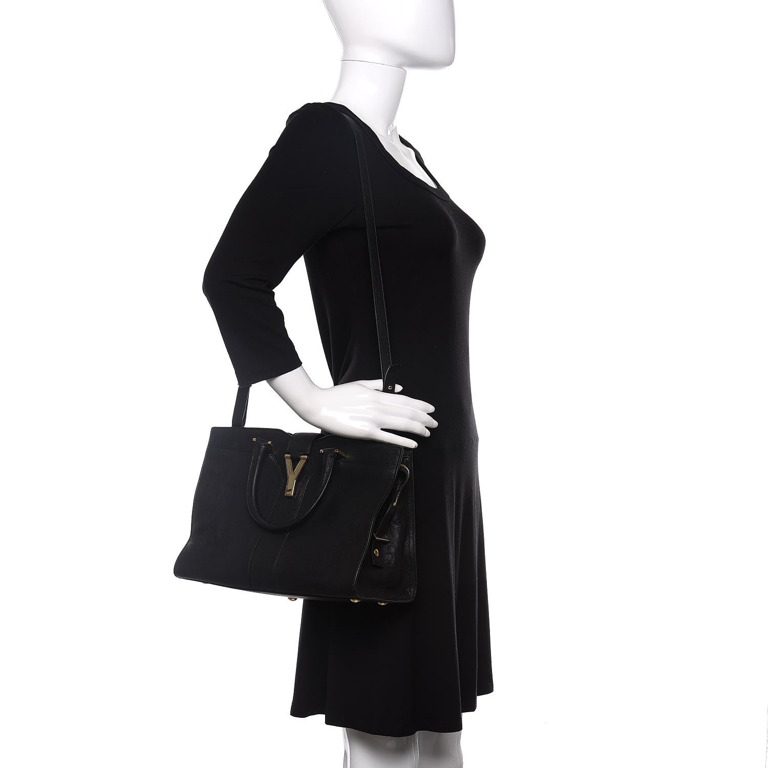 Saint Laurent Sheepskin Small Cabas ChYc Black 2 of 10