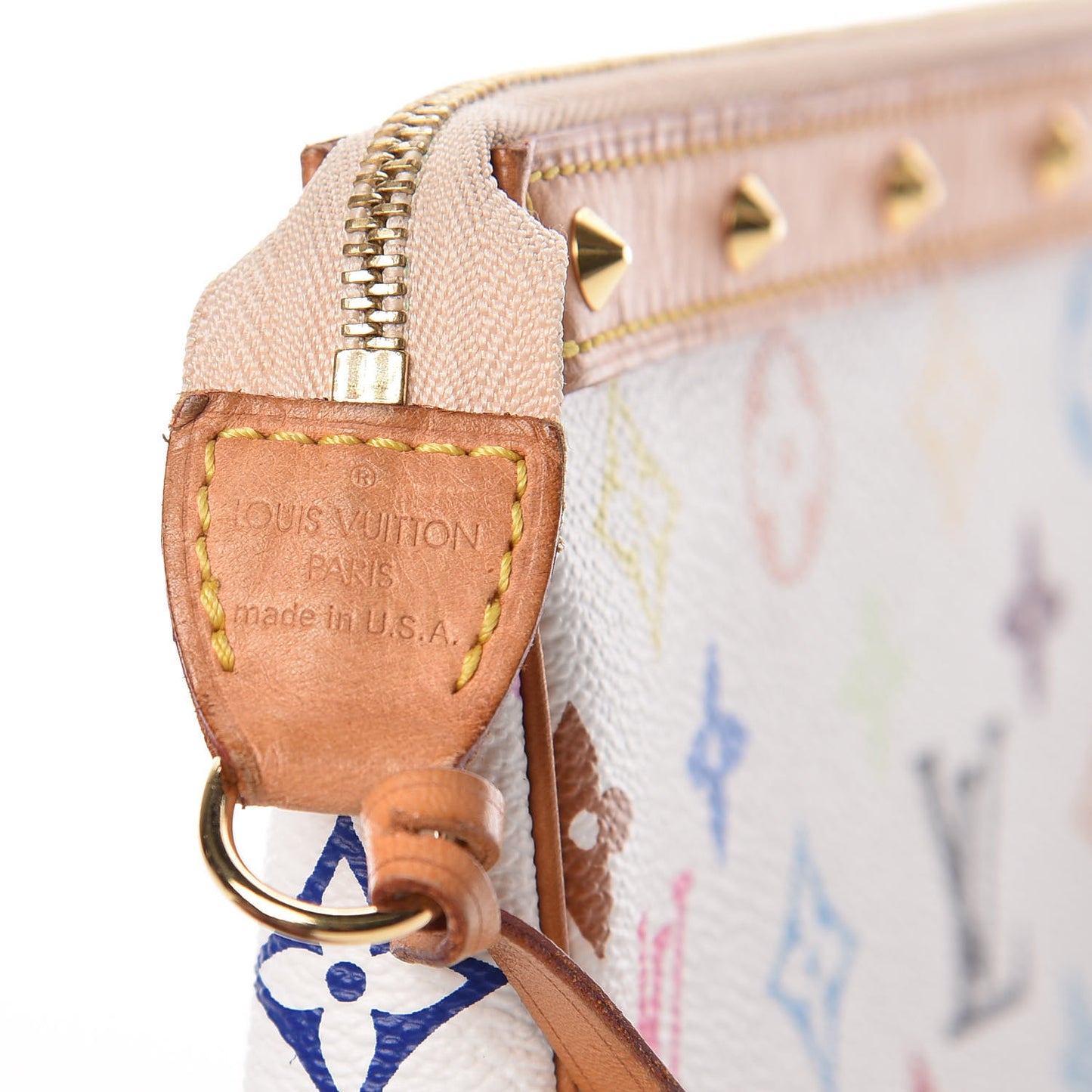 Monogram Multicolor Pochette Accessories White