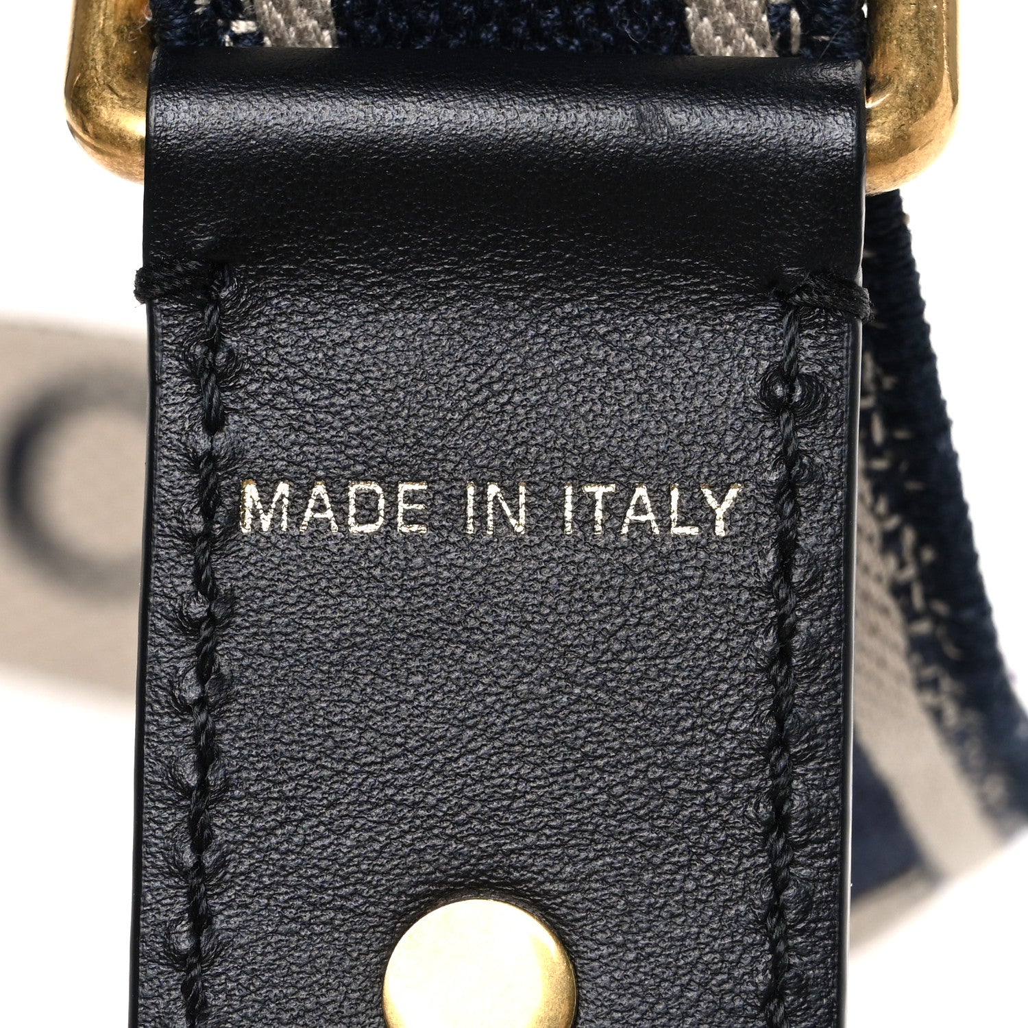 Christian Dior Canvas Embroidered Adjustable Shoulder Strap Blue 4 of 4