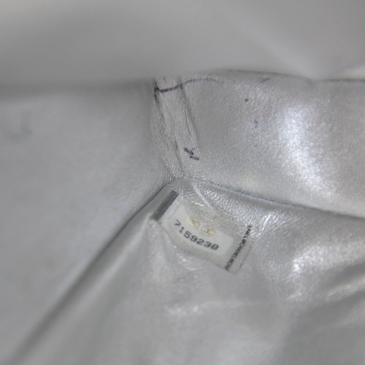 Lambskin East West Chocolate Bar Flap Silver