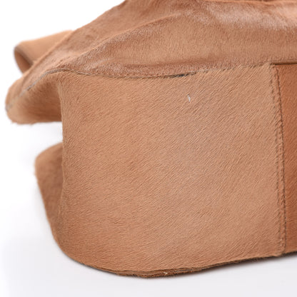 Alaia Calf Hair Bucket Bag Wristlet Camel 7 of 9