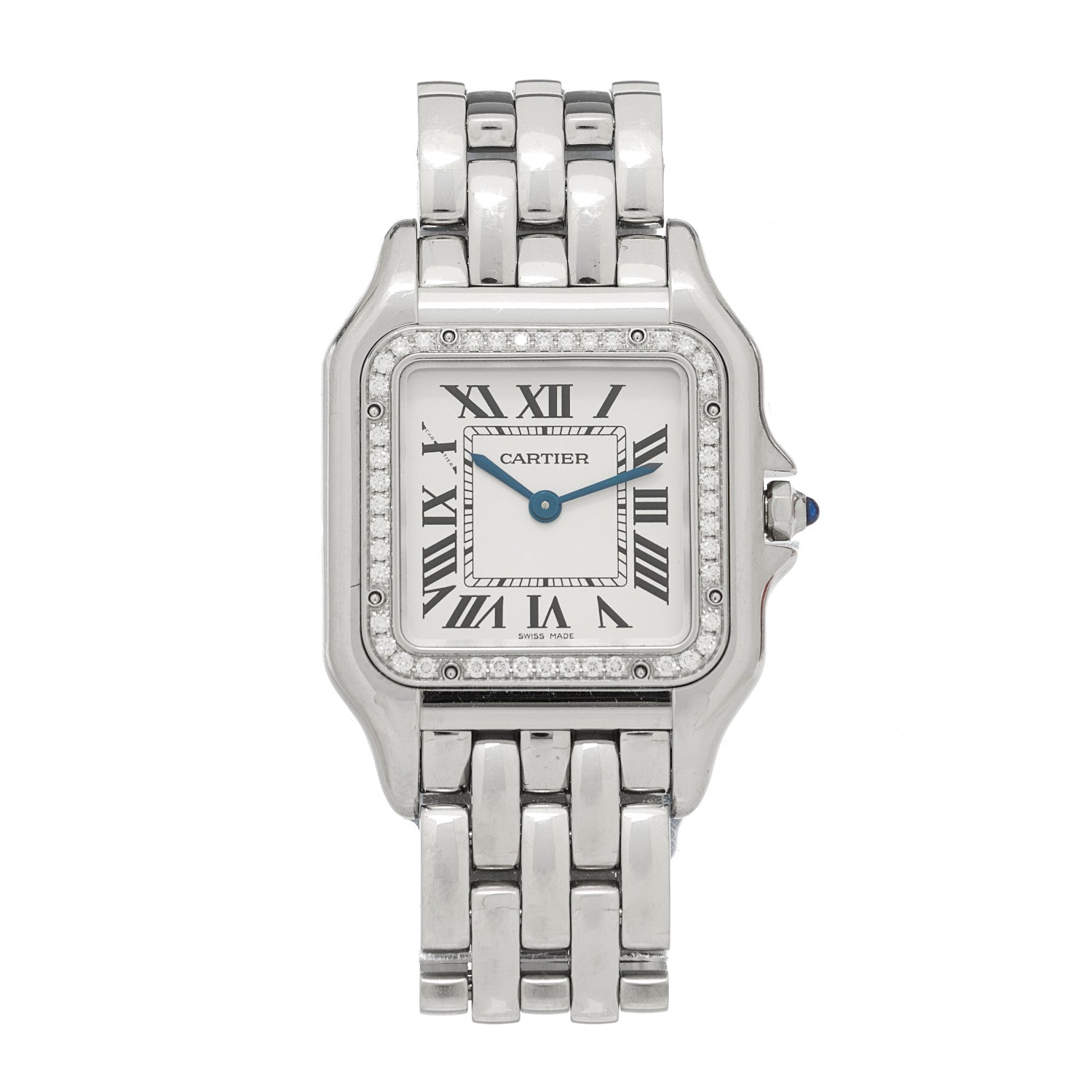 Cartier Stainless Steel Diamond 27mm Panthere Quartz Watch 1 of 5