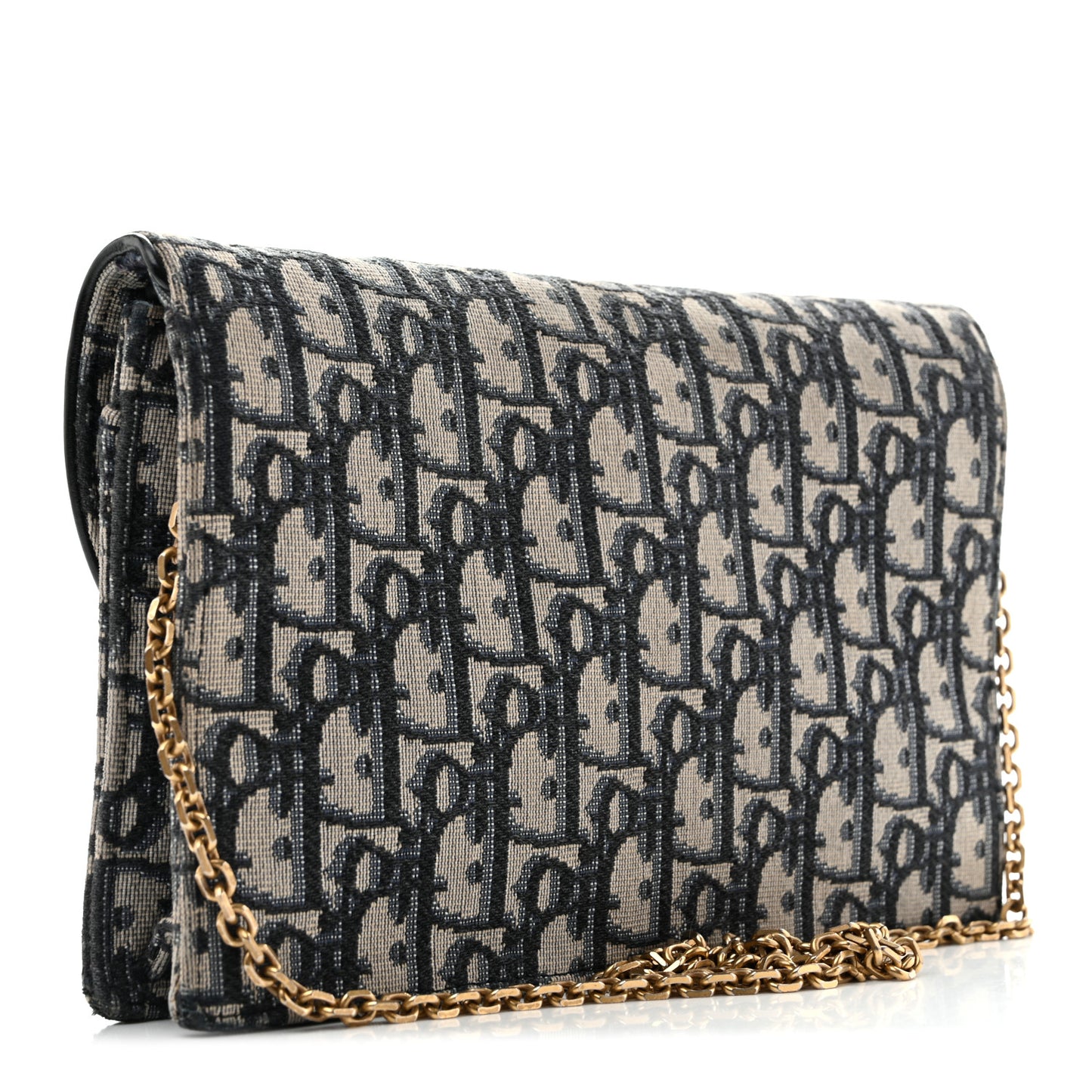 Oblique Saddle Chain Pouch Blue