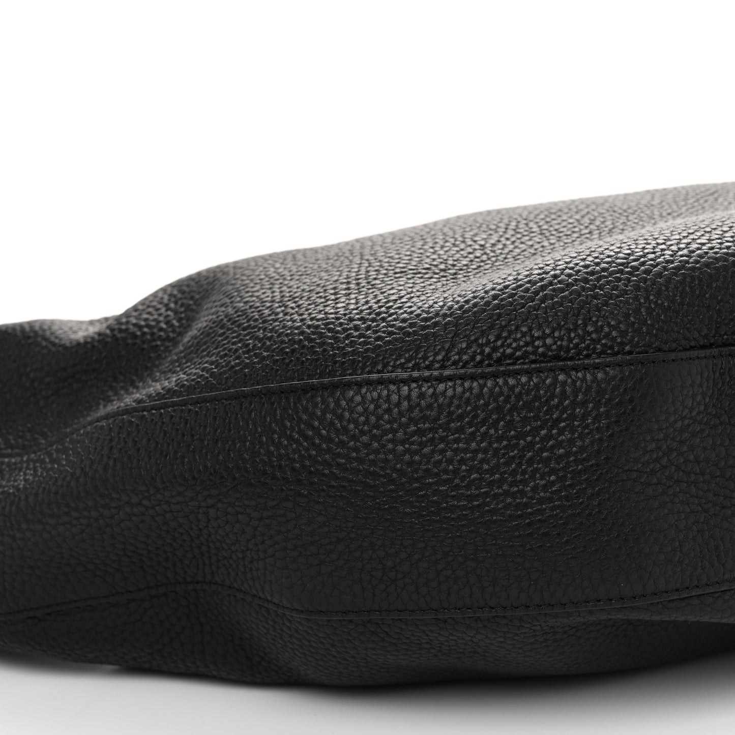 Pebbled Calfskin Augustina Hobo Black