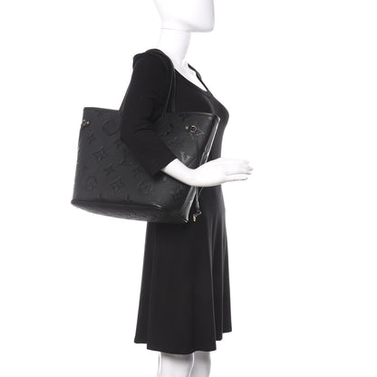 Louis Vuitton Empreinte Monogram Giant Neverfull MM Black 2 of 12