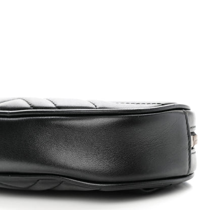 Gucci Calfskin Matelasse GG Marmont Belt Bag 75 30 Black 9 of 11