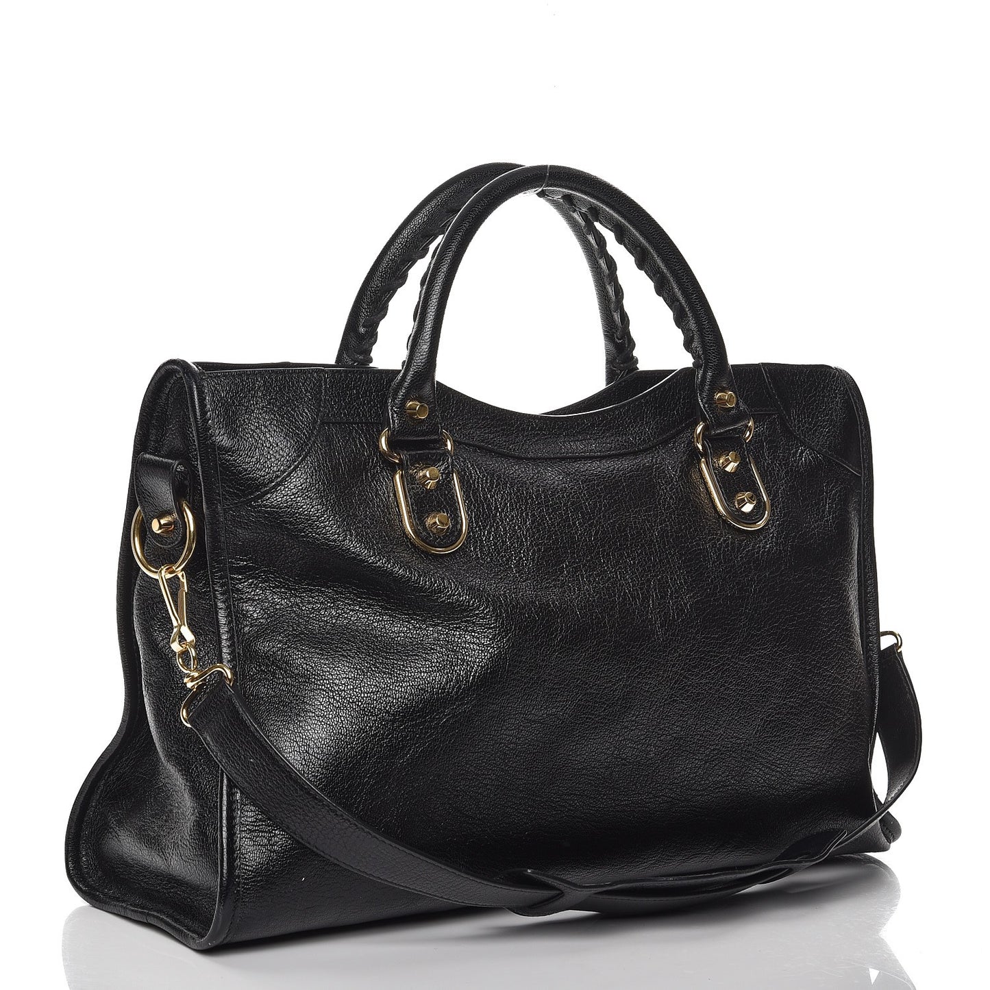 Chevre Gold Metallic Edge Hardware City Black