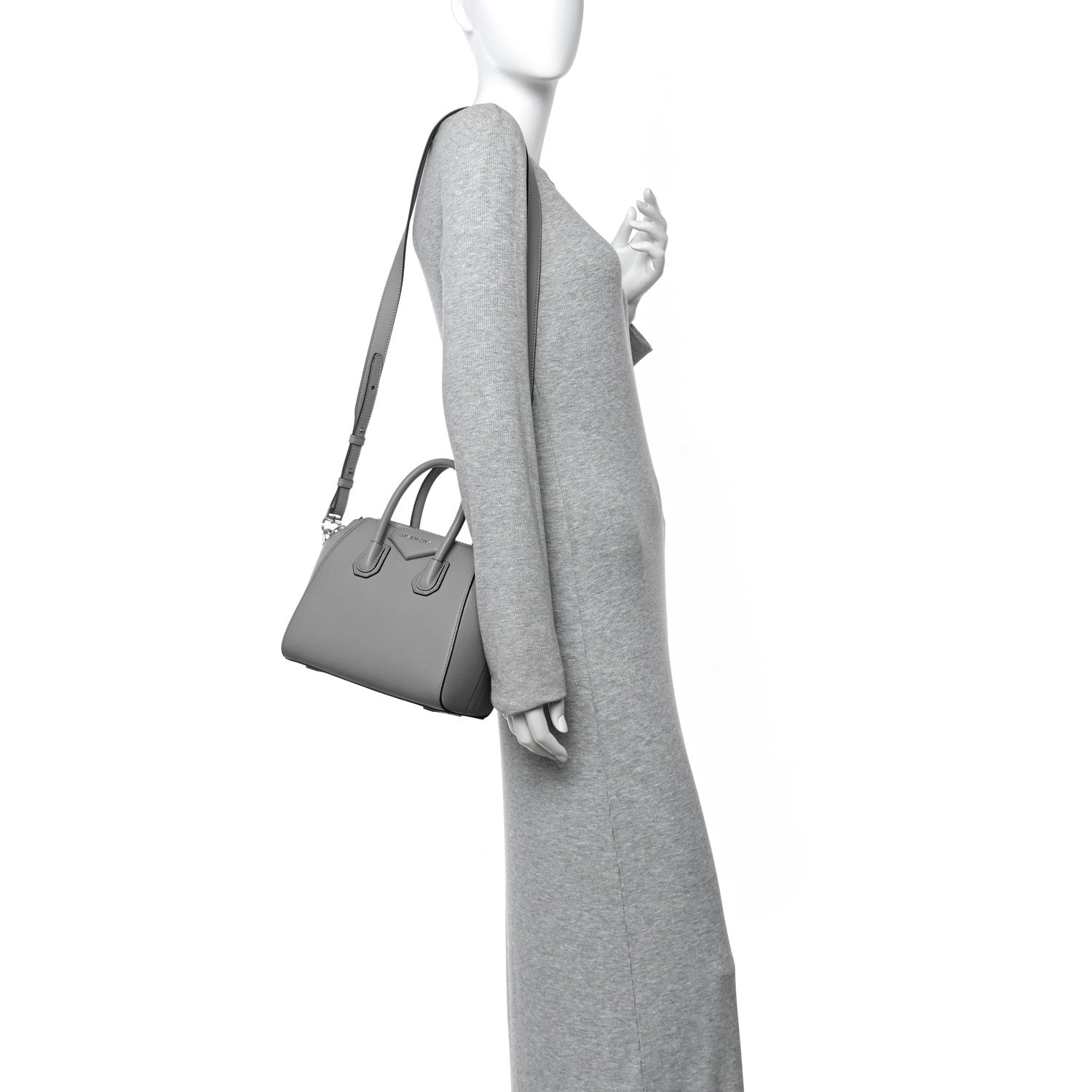Givenchy Sugar Goatskin Small Antigona Pearl Grey 2 of 11