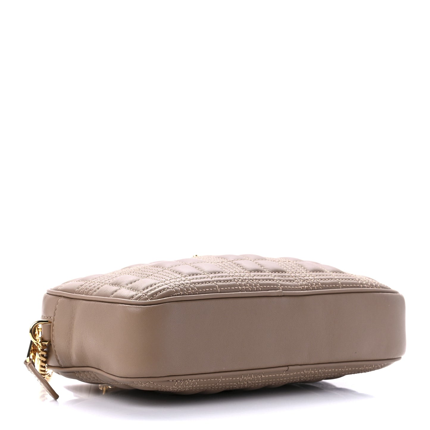 Lambskin Quilted Camera Bag Camel