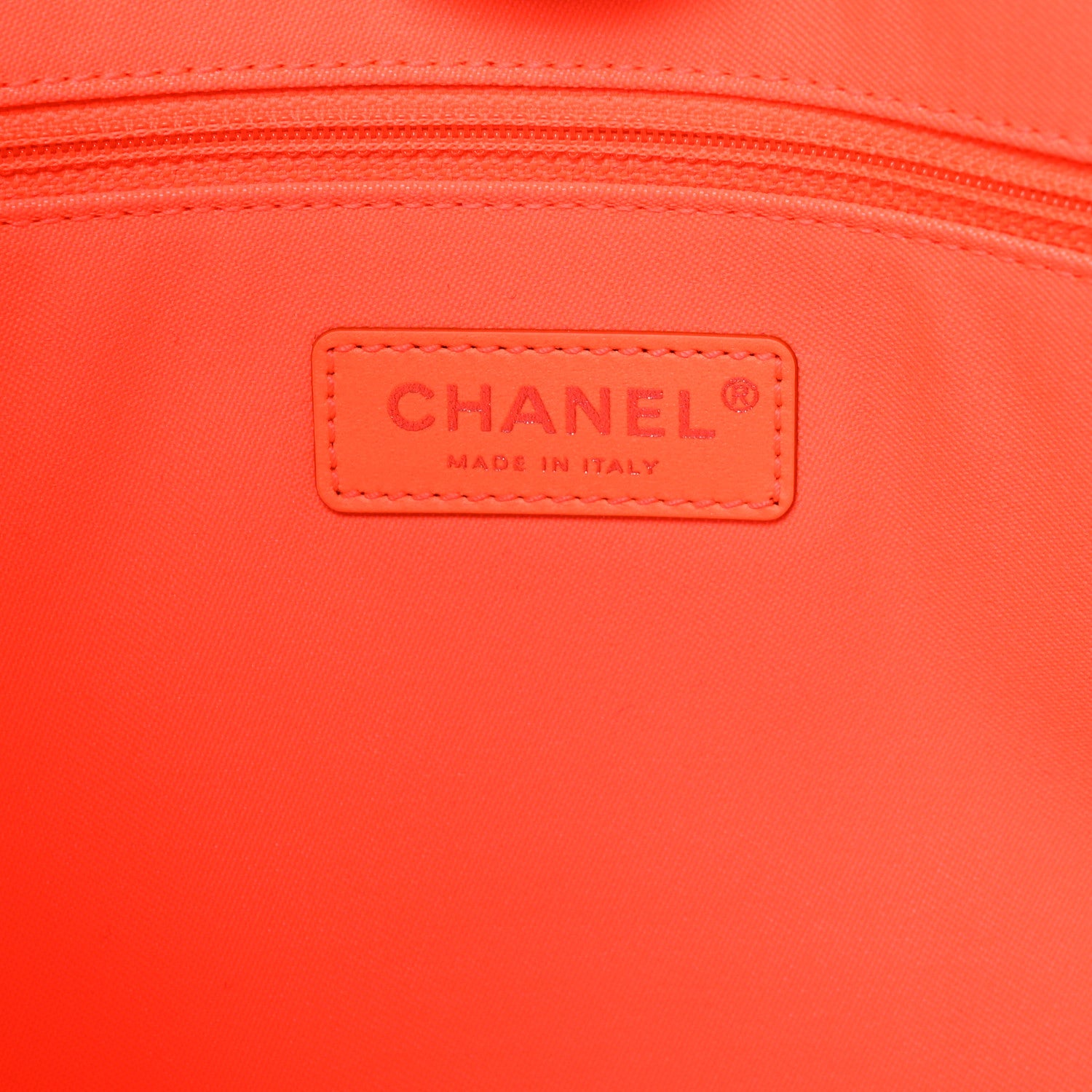 Chanel Mixed Fibers Small Deauville Tote Blue Orange 6 of 10