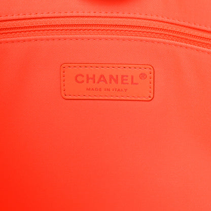 Chanel Mixed Fibers Small Deauville Tote Blue Orange 6 of 10