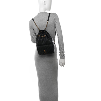 Saint Laurent Lambskin Matelasse Monogram Joe Backpack Black 2 of 11