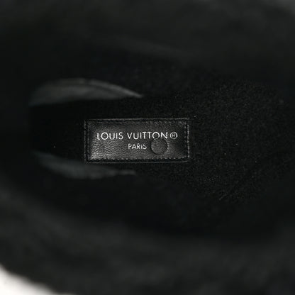 Louis Vuitton Suede Calfskin Shearling Snowdrop Flat Ankle Boot 39 Black 8 of 9