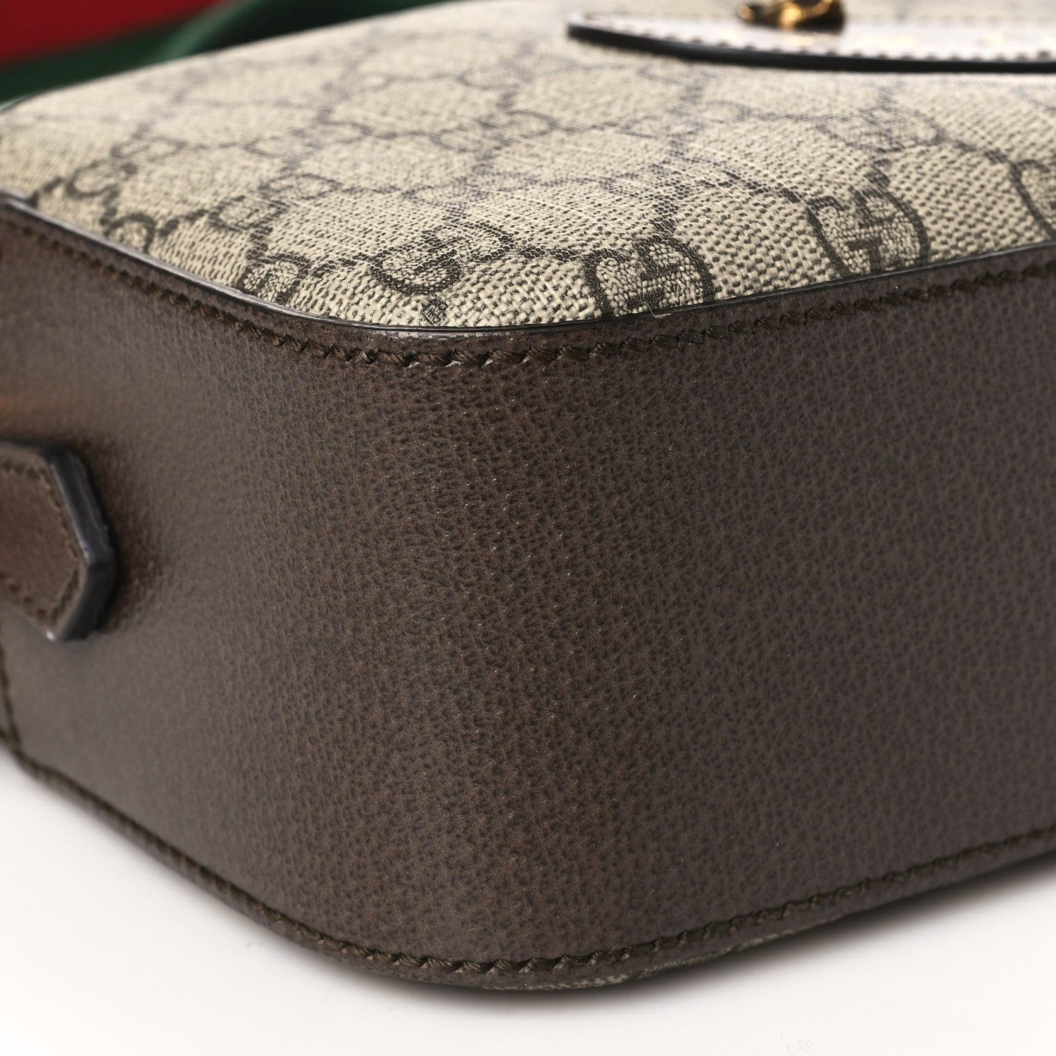 Gucci GG Supreme Monogram Web Neo Vintage Shoulder Bag Beige New Acero Crop 8 of 10