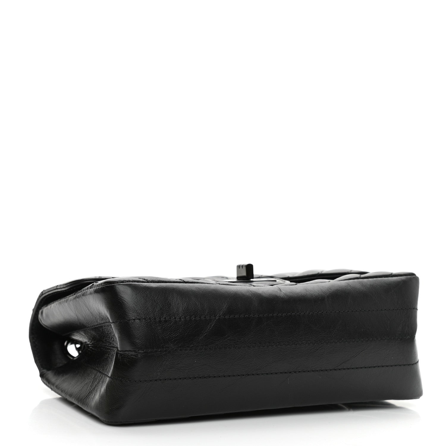 Chanel Aged Calfskin Chevron Quilted 2.55 Reissue Mini Flap So Black 4 of 11