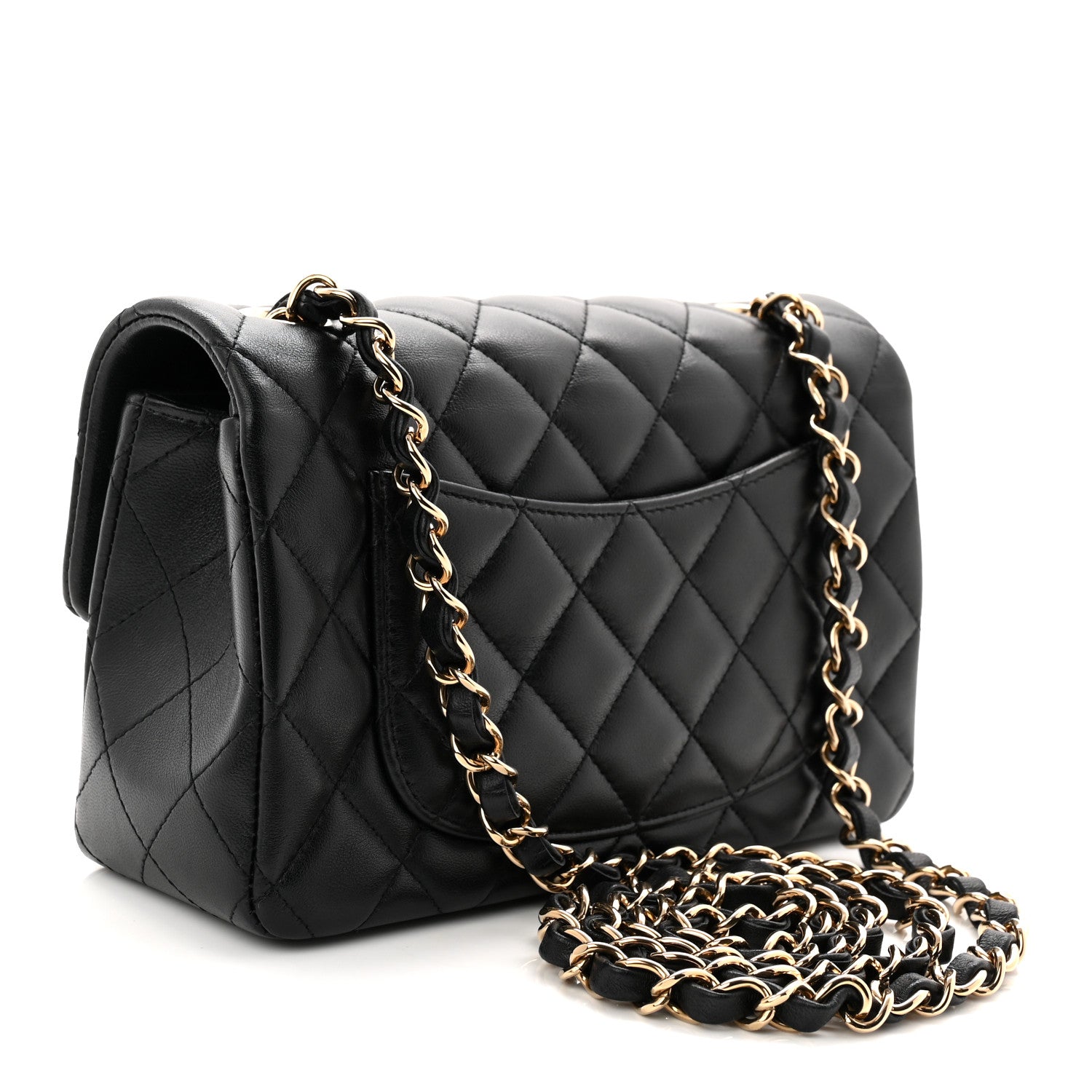Chanel Lambskin Quilted Mini Rectangular Flap Black 3 of 11