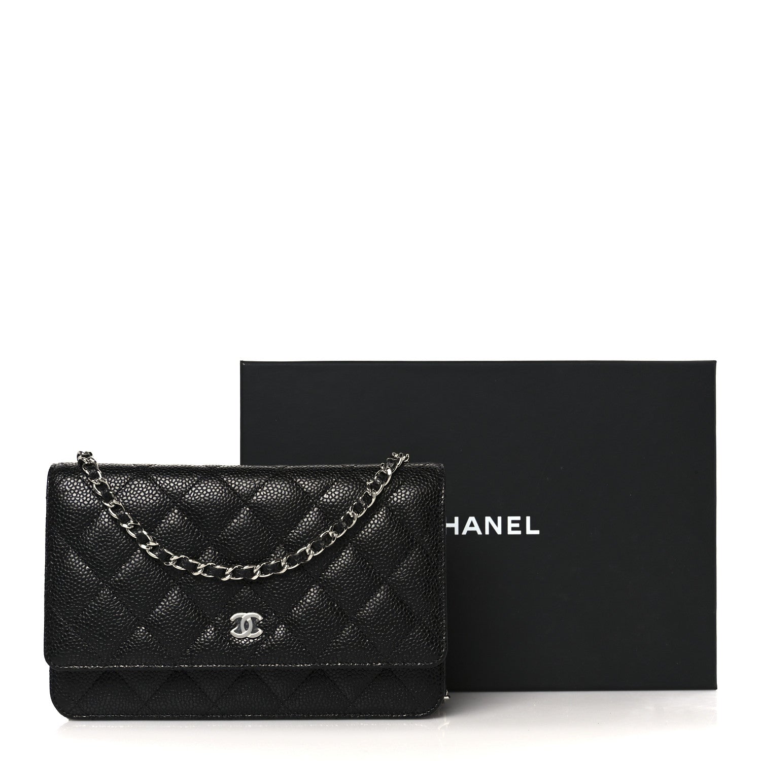 Chanel Caviar Quilted Wallet On Chain WOC Black 13 of 13