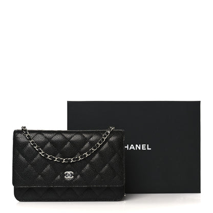 Chanel Caviar Quilted Wallet On Chain WOC Black 13 of 13