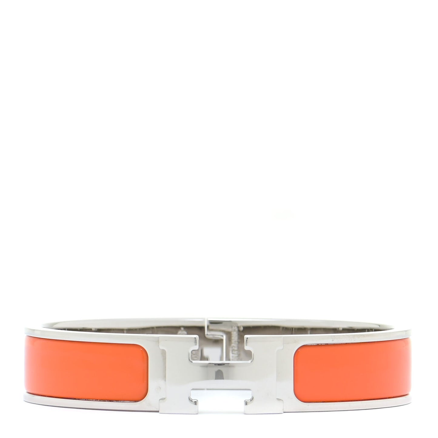 Enamel Narrow Clic Clac H Bracelet PM Orange