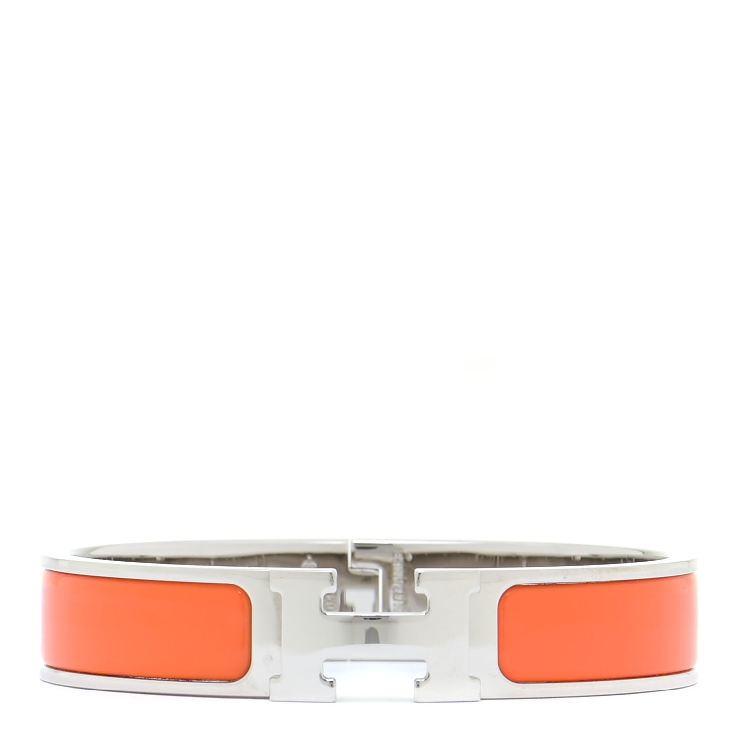 Hermes Enamel Narrow Clic Clac H Bracelet PM Orange 1 of 6