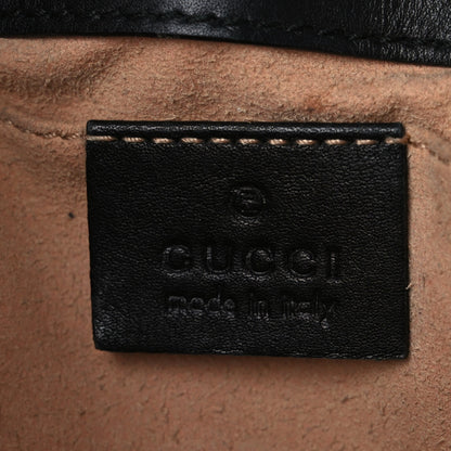 Gucci Calfskin Matelasse Mini GG Marmont Shoulder Bag Black 6 of 17