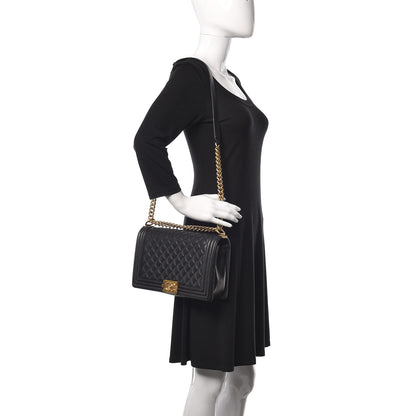 Chanel Calfskin Quilted New Medium Boy Flap Black 2 of 16