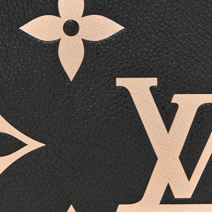 Louis Vuitton Empreinte Monogram Giant Double Zip Pochette Black Cream 8 of 11