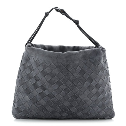 Bottega Veneta Suede Intrecciato Medium Dustbag Cloudy Indigo 1 of 10