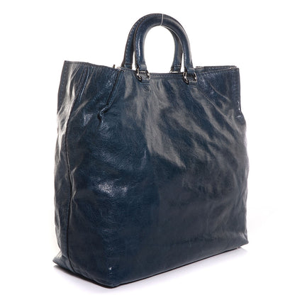 Prada Vitello Shine Tote Denim 3 of 10