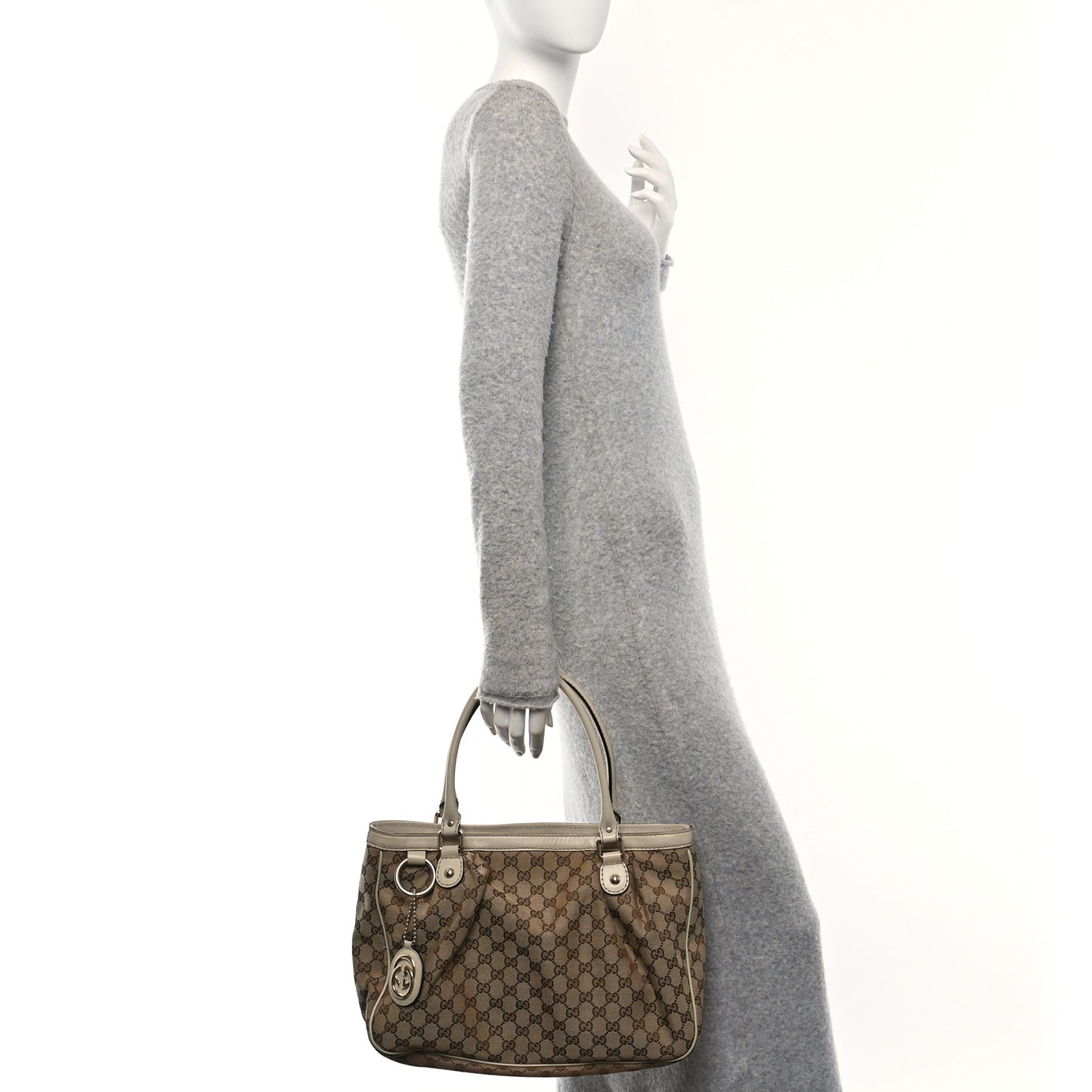 Monogram Medium Sukey Top Handle Tote Off White