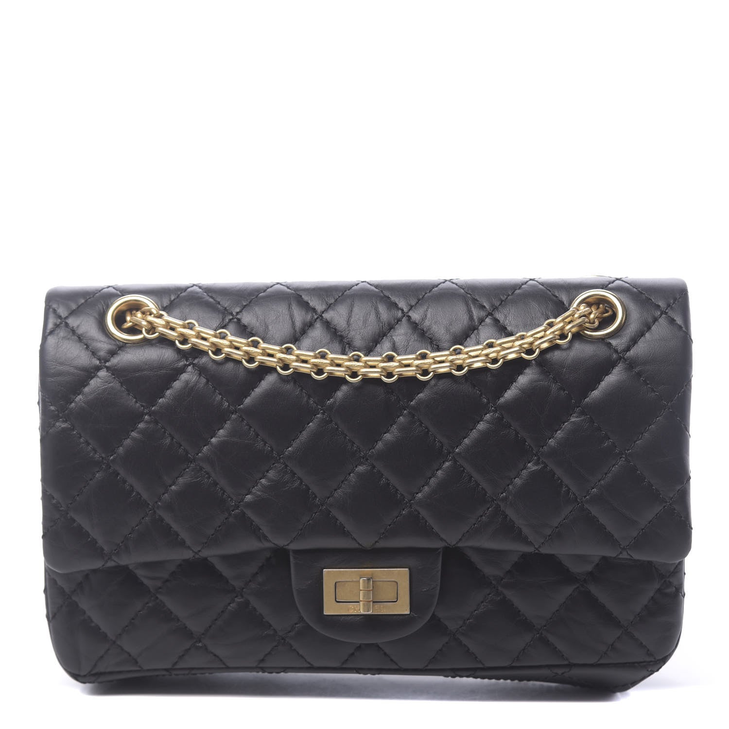 Chanel Aged Calfskin Quilted 2.55 Reissue 225 Flap Black 1 of 12