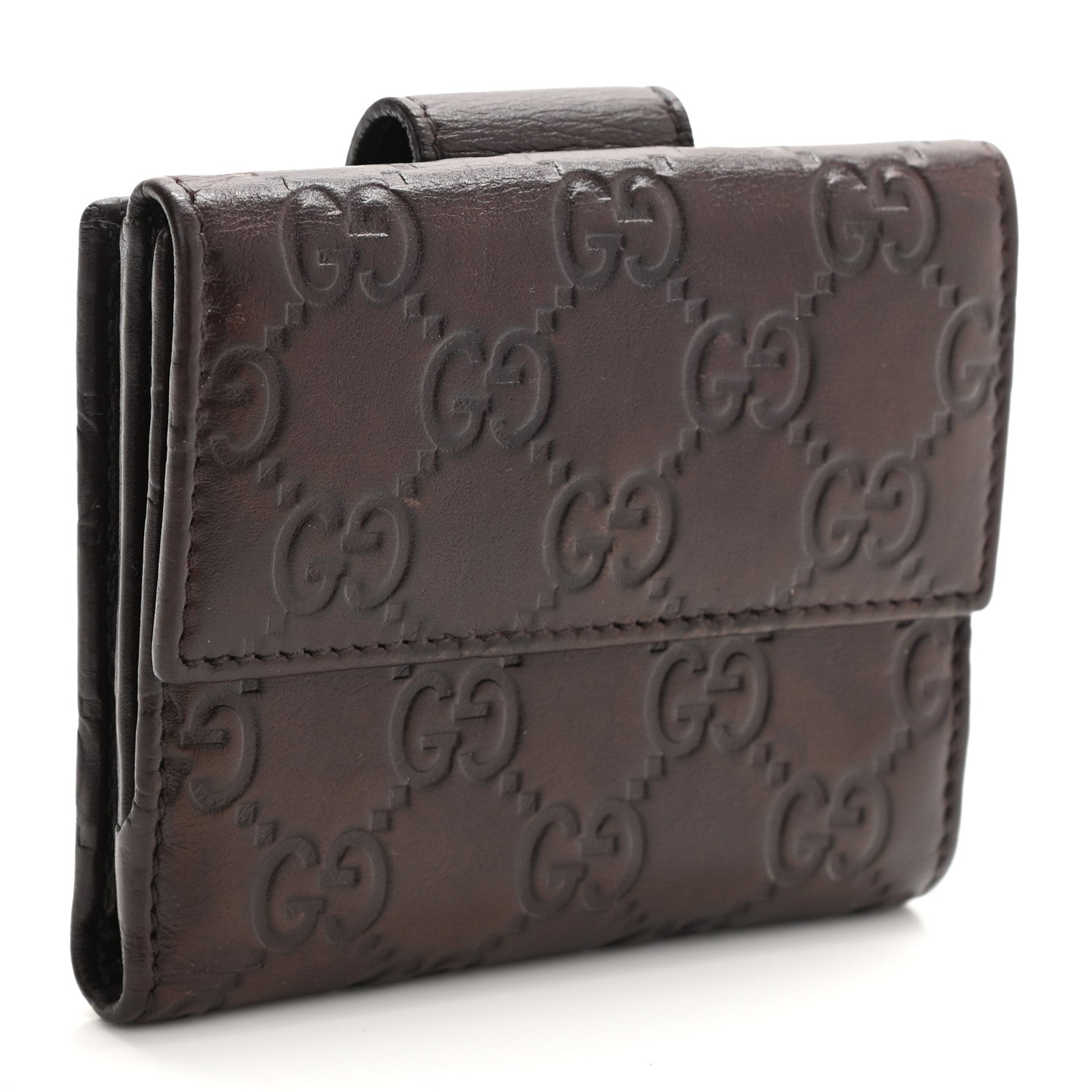 Gucci Guccissima Icon Bar French Wallet Dark Brown 6 of 14